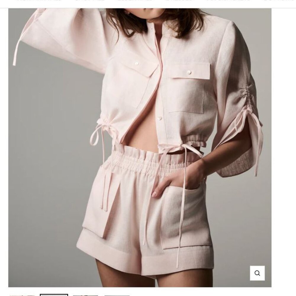 Hevron Mira Short in Rose Quartz